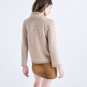 Madewell Cinematheque Mockneck Sweater in Chevron Size Small